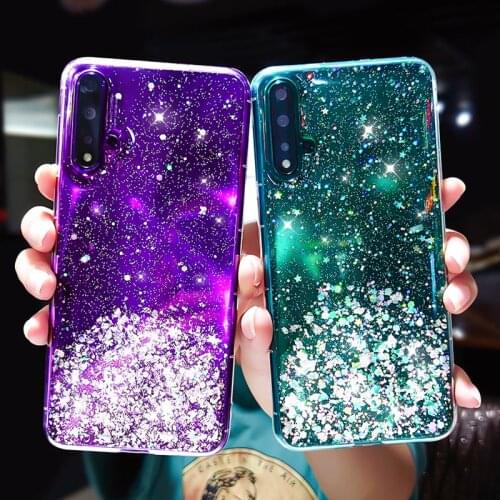 For Huawei Y9 Y7 Prime Y5 Y6 2019 Y7A Y7P Case Glitter Soft Phone Cover On Huawei Honor 10i 9X 8X 8A 10 Lite 20 Pro 9A 9C 8S 20S