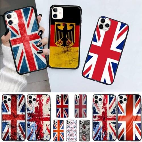 England British Uk Union Jack Flag luxury Phone Case coque for iPhone 11 12 pro XS MAX 8 7 6 6S Plus X 5S SE 2020 XR