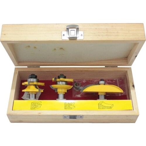 Milling cutter, three-piece, beveled edge cutter, electric wood milling engraving cabinet door cutter