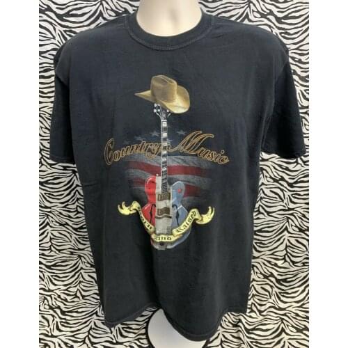 Country Music Born and Raised Guitar American Flag T-Shirt. Summer Cotton Short Sleeve O-Neck Mens T Shirt New S-3XL