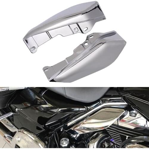 Motorcycle Chrome Mid-Frame Air Deflector Heat Shield For Harley Touring Electra Glide Ultra Classic FLHTCU Road King CVO 09-16