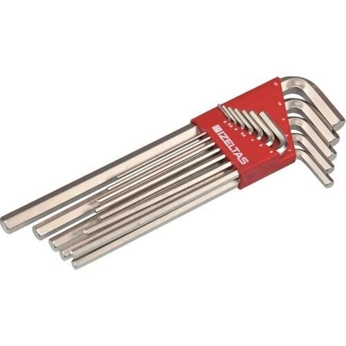 İzeltaş Allen Key Set Six Corner Long Size 12 Piece