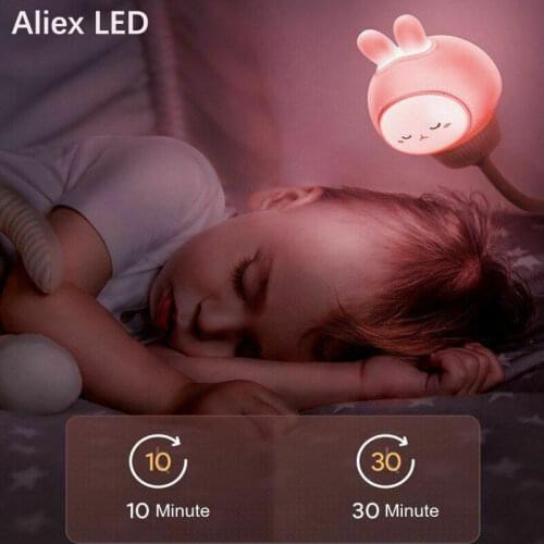 LED Cartoon Bear USB Night Light Cute Remote Control Night Lamp For Kid/Baby/Children Bedroom Decor Bedside Lamp Christmas Gifts