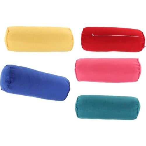 Lightweight Cozy Round Neck Roll Leg Back Lumbar Support Pillow for Home & Travel, Great for Neck, Back, Under Knees, Foot