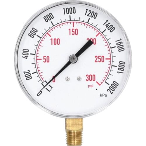 0-2000kpa 0-300psi Pressure Gauge Double Scale Vacuum Manometer Mini Dial Pressure Gauge Measurement Tool