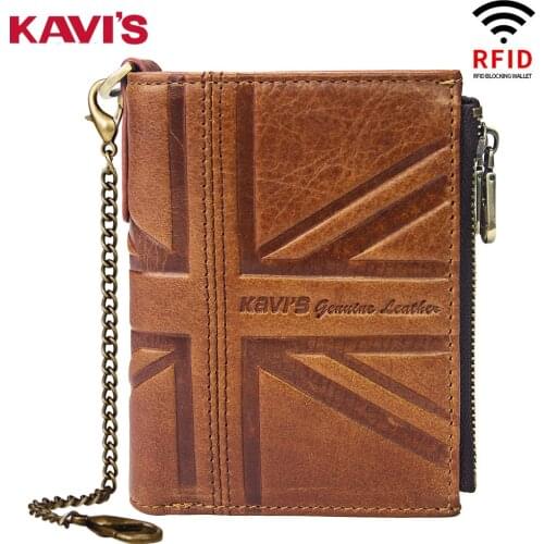 Fashion Crazy Horse Leather Purse Mens Anti-theft RFID Wallet Large Capacity Mony Bag Male Double Zipper Coin Purse Card Holder