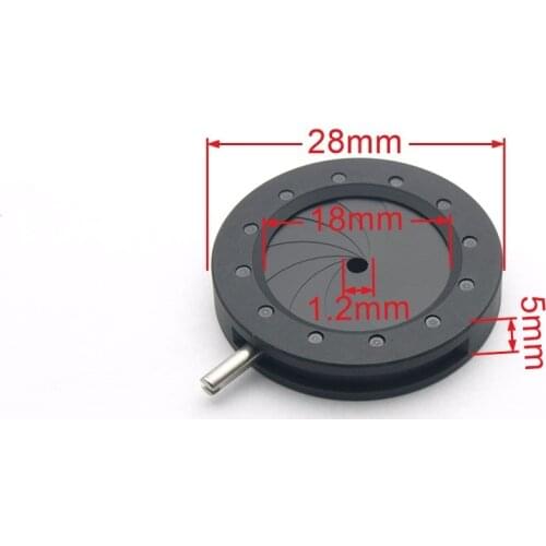 New 1pc 1.2-18mm 10 Blades Adjustable Zoom Optical Iris Diaphragm Aperture Condenser Digital Camera Microscope Lens Adapter Use