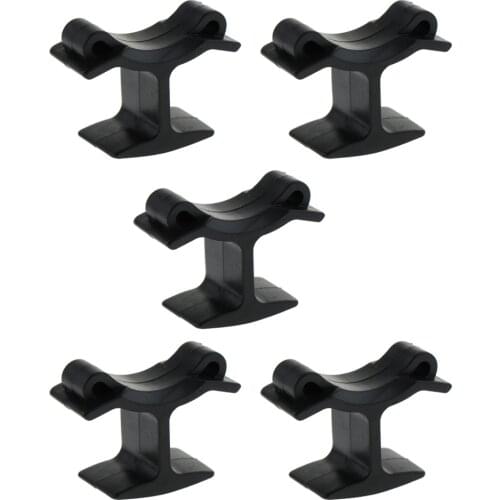 Perfeclan 5 Pack Referee Whistle Finger Grip Clip Holder for Basketball Trainer Fingers Clamp Accessories Black