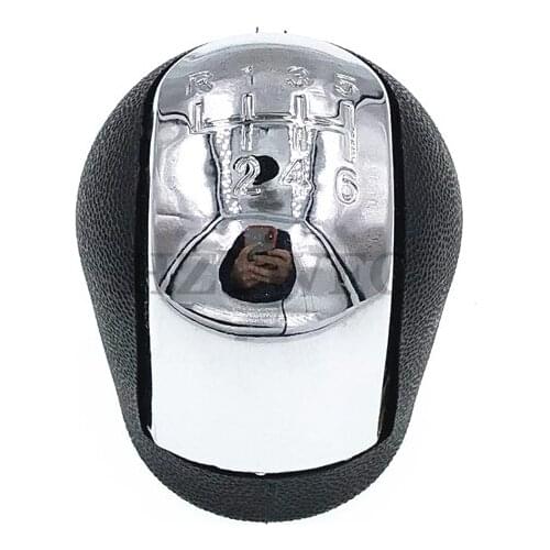 Free Shipping Chromed 6 Speed MT Gear Shift Knob For OPEL VECTRA C SIGNUM 2002-2005 Shifter Lever Stick Headball Replacement