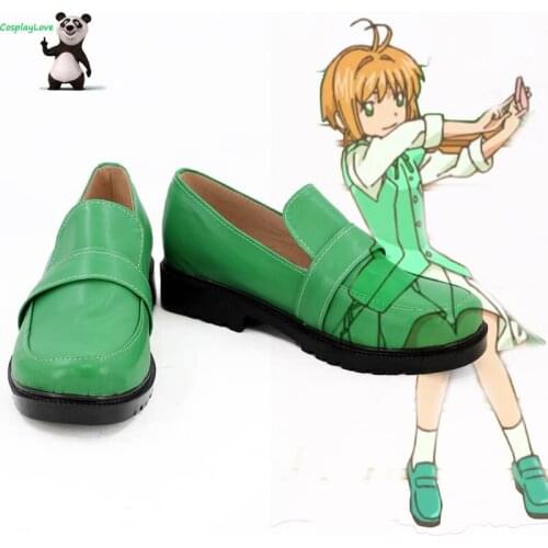 Cardcaptor Sakura: Clear Card Sakura Kinomoto Tomoyo Daidouji Green Cosplay Shoes Long Boots Custom Made CosplayLove