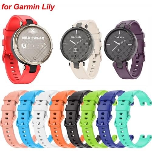 Compatible with Garmin Lily Straps, Soft Silicone Replacement Bands for Garmin Lily Fashion Watch
