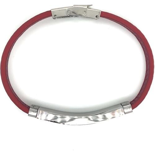 Charmin Leather With Belt Steel Bracelet