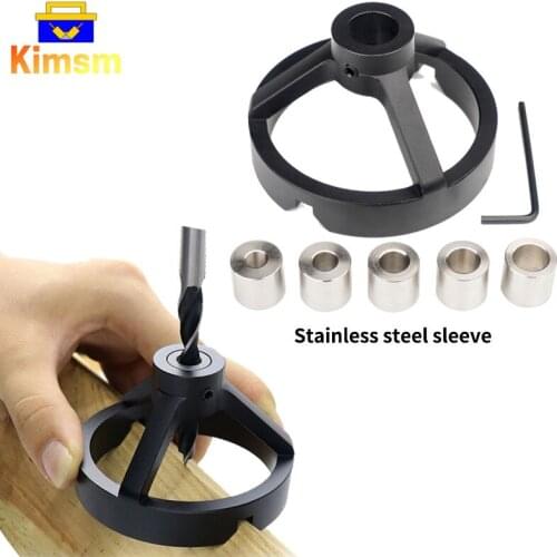 Vertical Drill Guide Fixtures For Carpentry Hole Puncher Tool Pocket Hole Jig Replaceable Drill Hole Punch Locator Drill Guide