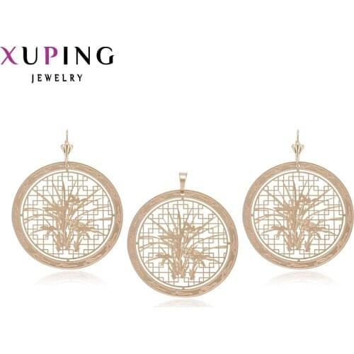 Xuping Fashion Chinese style Jewelry Set Charm Gold Color Plated For Women Valentines Day Gifts 60216