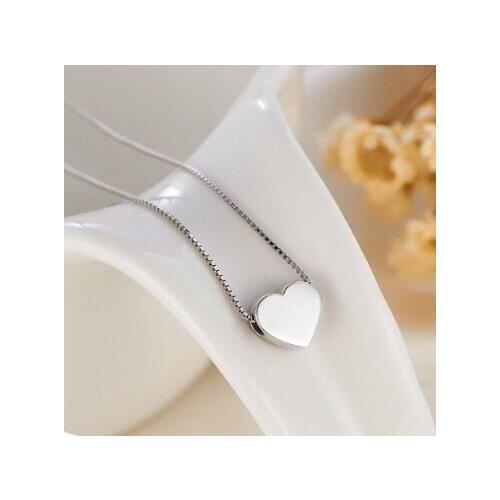 Bohemian New Fashion Silver Color Heart Necklaces For Women Wedding Choker Necklaces Collares Colar