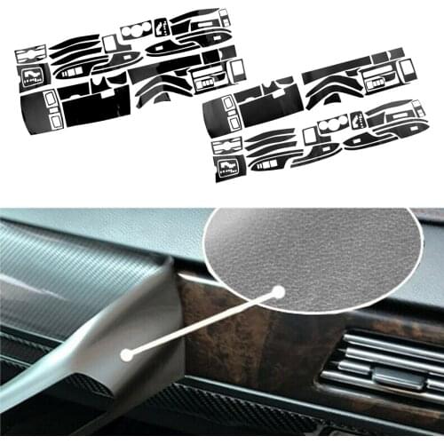 1 Set Black Interior Center Console Trim Cover Sticker Decor LHD Fit for Toyota Corolla 2013 2012 2011 2010 2009 2008 2007 3D/5D