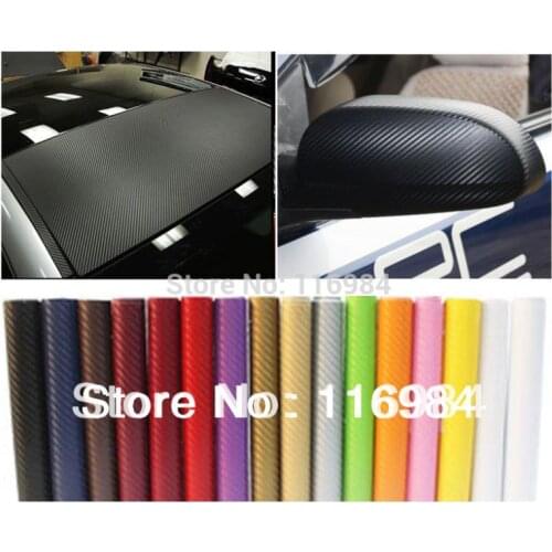 1pcs 127mm x 30CM 3D Carbon Fiber Film Vinyl Sticker Car Body Interior Decoration