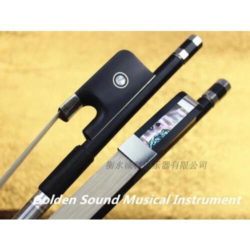 1pcs Double Bass Bow Black Carbon Fiber Stick Ebony Frog French style 4/4 New