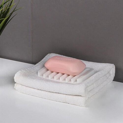 3PCS Silicone Rubber Soap Saver Tray Case Dish Holder Stand Shower Drainer Dishes for Bar Soap Sponge Scrubber Bathroom Kitchen