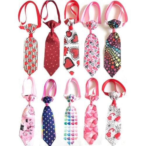 50/100pcs Valentines Day Pet Dog Cat Neckties Bow Tie Pet Supplies Samll Dog Bowties Collar Pets Dogs Accessories