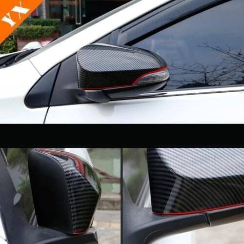 ABS Carbon/Chrome For Toyota Avalon 2013 2014 2015 2016 Car side door rearview mirror cover Trim car styling accessories 2pcs