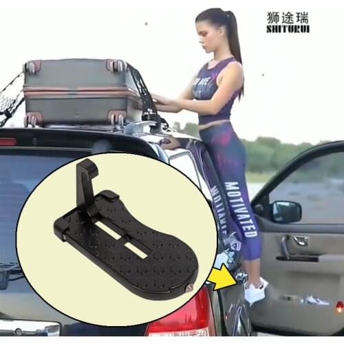 Car Folding Step Ladder Auxiliary Pedal Roof Pedal Foot Pegs for ford explorer kuga Escape Edge Transit RANGER F-150 Ecosport
