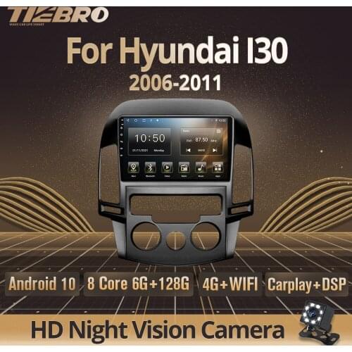 Tiebro Android10 Car Radio For Hyundai-h I30 2006-2011 Auto Radio GPS Navigation Car Receiver 2DIN Bluetooth Player Carplay IGO