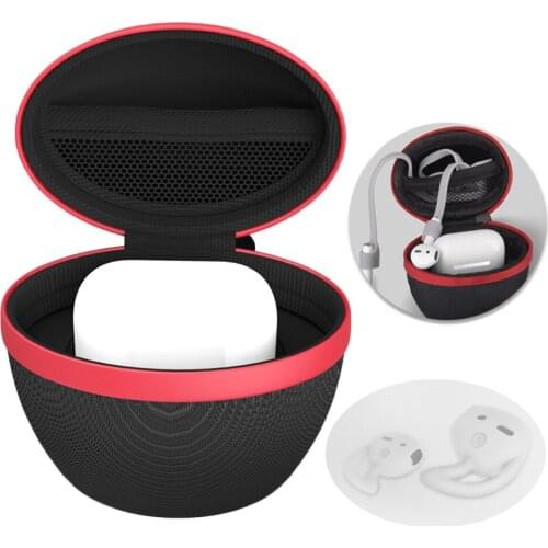 Besegad Portable Nylon Waterproof Shock Proof Protective Case Holder Shell Cover Box with Carabiner for Apple AirPods Air Pods