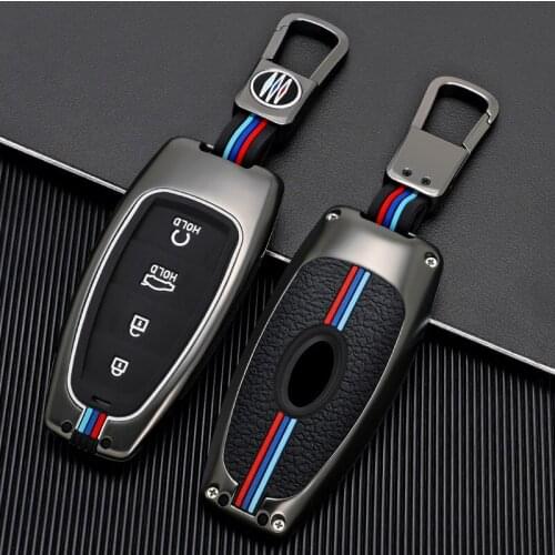 Zinc Alloy Car Key Case Key Cover For Hyundai Sonata Tucson Solaris i30 Grand Stare 2019 2020 MPV 3/4button Remote keyless