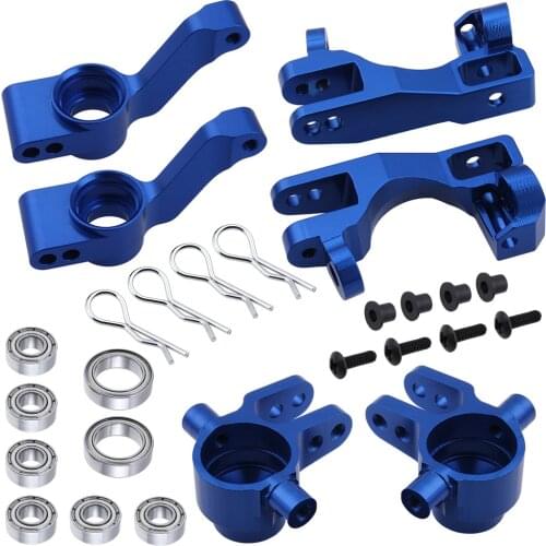 For 1/10 Traxxas Slash 4x4 Aluminum Left & Right Steering Blocks Part # 6837X C-Hubs 6832X Axle Carriers Caster Blocks 1952X