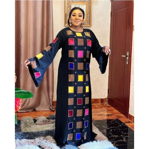 DOIB African Dresses Women Hot Drill Dubai Turkey Muslim Abayas Ankara Dashiki Dress Bazin Robe Africain Boubou Plus Size Dress