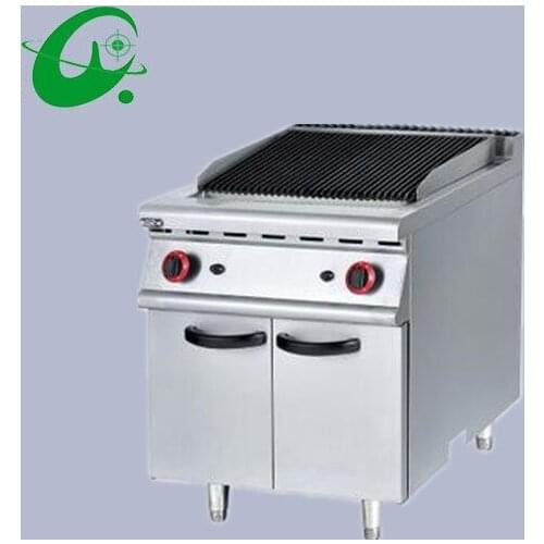 Electrically heated lava rock grill with cabinet Commercial vertical burn oven BBQ grill charbroiler