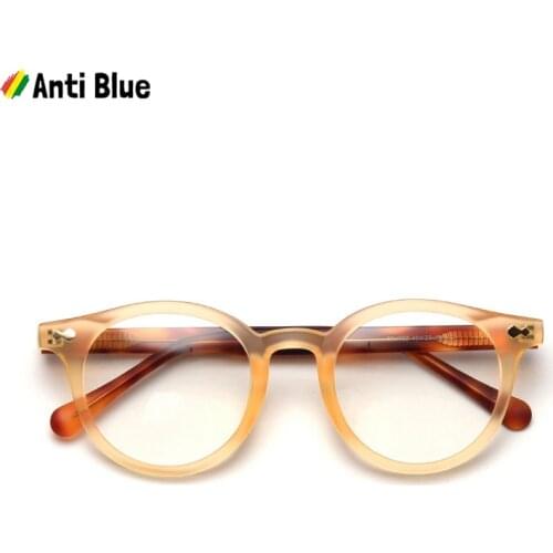 JackJad 2021 Top Quality Round Style TR90 Anti Blue Ray Eyewear Frame Vintage Classic Computer Gaming Glasses Eyeglasses TR1932