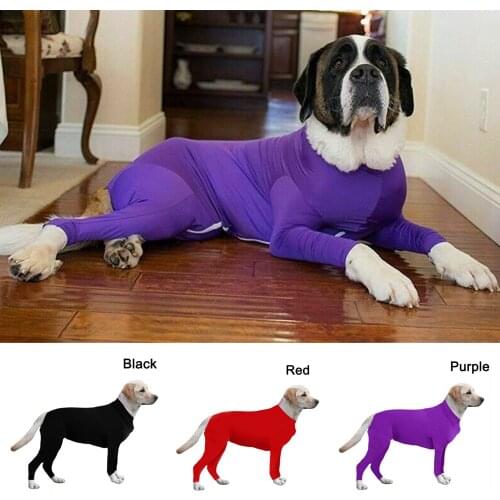Pet Long Sleeve Bodysuit Jumpsuit Alternative Dog Recovery Suit 4-legged Pajamas Coat Nursing Clothes Thin Clothes Dog Supplies