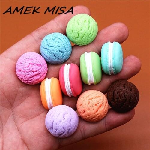 Novel Simulation Food Shoe Croc Charms Multicolored Ice Cream Balls Macarons Shoes Decorations Buckle for Jibz Kids Party Gifts