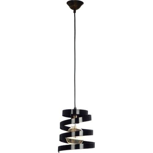 Polat Lighting Coil Single Pendant Lamp Black