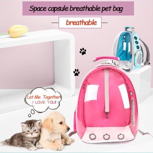 Portable Pet Backpack Comfortable And Breathable Cat Out Transparent Backpack Small Dog Pet Supplies Portable Space Warehouse