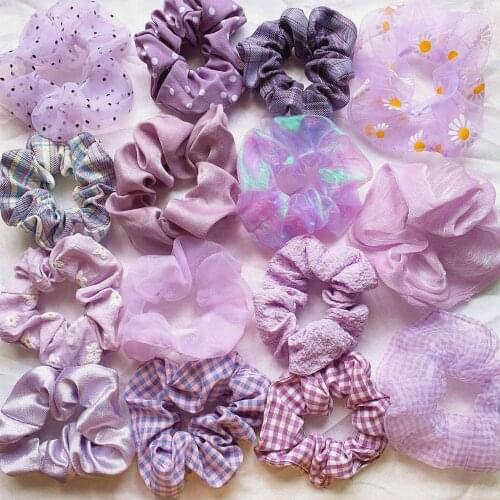 Bohemia Women Girls Hair Band Elastic Rubber Ponytail Hairdo Ring Rope printing Large Intestine Women Hair Accessories