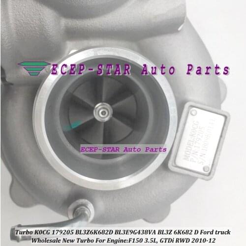 Turbo K0CG 179205 BL3Z6K682D BL3E9G438VA Turbocharger For Ford Truck F150 3.5L GTDi RWD 2010-2012 BL3E-9G438-VA BL3Z-6K682-D