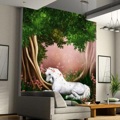 The living room TV wall sofa porch study background wall white wallpaper wallpaper European large muralscustomsize