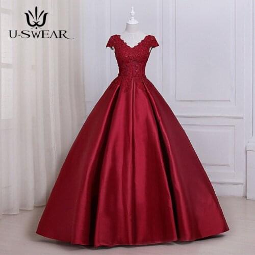 Elegant Burgundy Evening Dresses Applique V-neck Sleeveelss Evening Gowns for Women Formal Evening Party Gowns Robe De Soiree