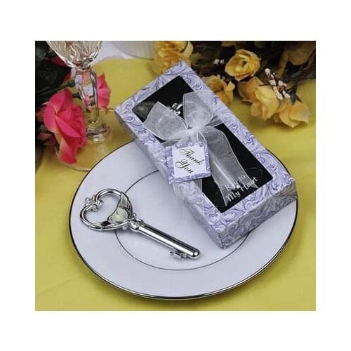 10 Pieces/lot) Elegant Wedding and Party favors of Key to My Heart Victorian Style Bottle Opener Favors for Purple Wedding