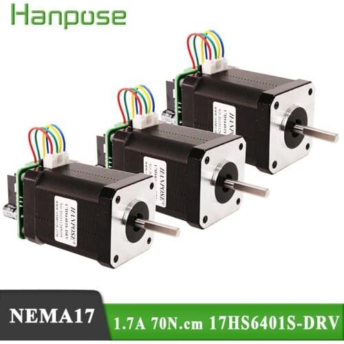 3pcs Stepper motor plus drive NEMA17 60mm 1.7A 70N.cm step motor 17HS6401S-DRV integrated machine For beauty medical machine