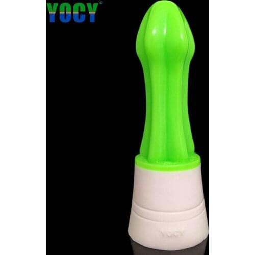 YOCY New Potted Soft Anal Toys Butt Plug Suction Cup Anus Silicone Dildos Green White Sex Toys For Couples Sex Prosucts Shop