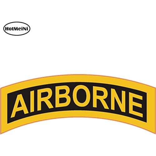 HotMeiNi 13cm x 5.2cm Car Styling Airborne Tab Car Sticker Decal US Army Battalion Military Insignia Waterproof Accessories