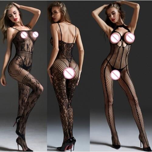Fishnet Exotic Dress bodysuit women Sexy Lingerie Hot Hollow Out Sexy Costumes Sleepwear Erotic Lingerie Sex Products Plus Size
