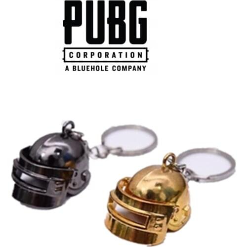Game Playerunknowns Battlegrounds Keychain Special-Forces Level 3 Adjustable Helmet 3D Pendant PUBG Keyring Souvenir Metal Prop