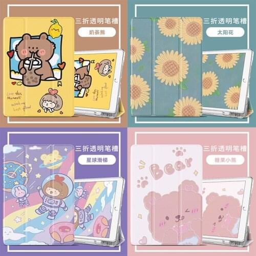 Case for iPad Pro 11 2020 Case with Pencil Holder Smart Soft Cover for iPad 10.2 Air 2 3 Pro 10.5 11 9.7 inch 2018 7th Gen Funda