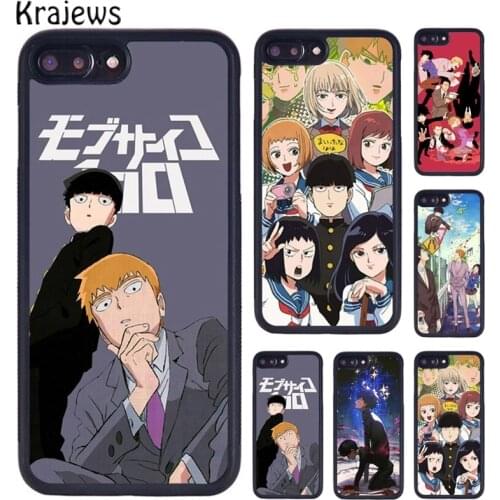 Krajews Anime Mob Psycho 100 Mobile Phone Case Fundas For iPhone 5 6S 7 8 plus 11 12 Pro X XR XS Max Samsung Galaxy S7 S8 S9 S10
