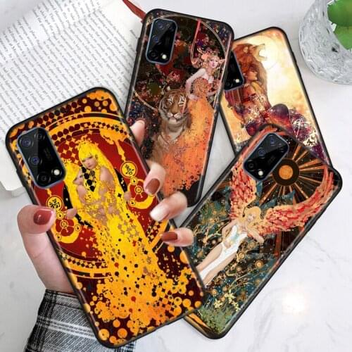 Fashion character art For Realme V15 X50 X7 X3 superzoom X2 C17 C11 C3 7i 7 6i 6S 6 5 Narzo 20 5G Pro Soft Phone Case